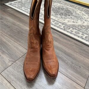 Old West Women's Western Boots, 12 in., Tan size 8.5